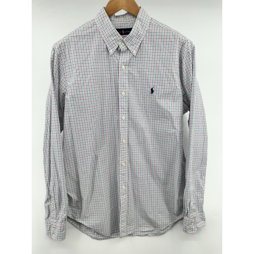 Ralph Lauren Shirt Men's XL Multicolor Check Long Sleeve Button Down Pony Logo